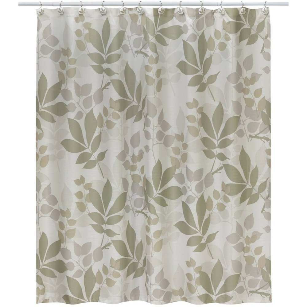Creative Bath Shadow Leaves Fabric Shower Curtain